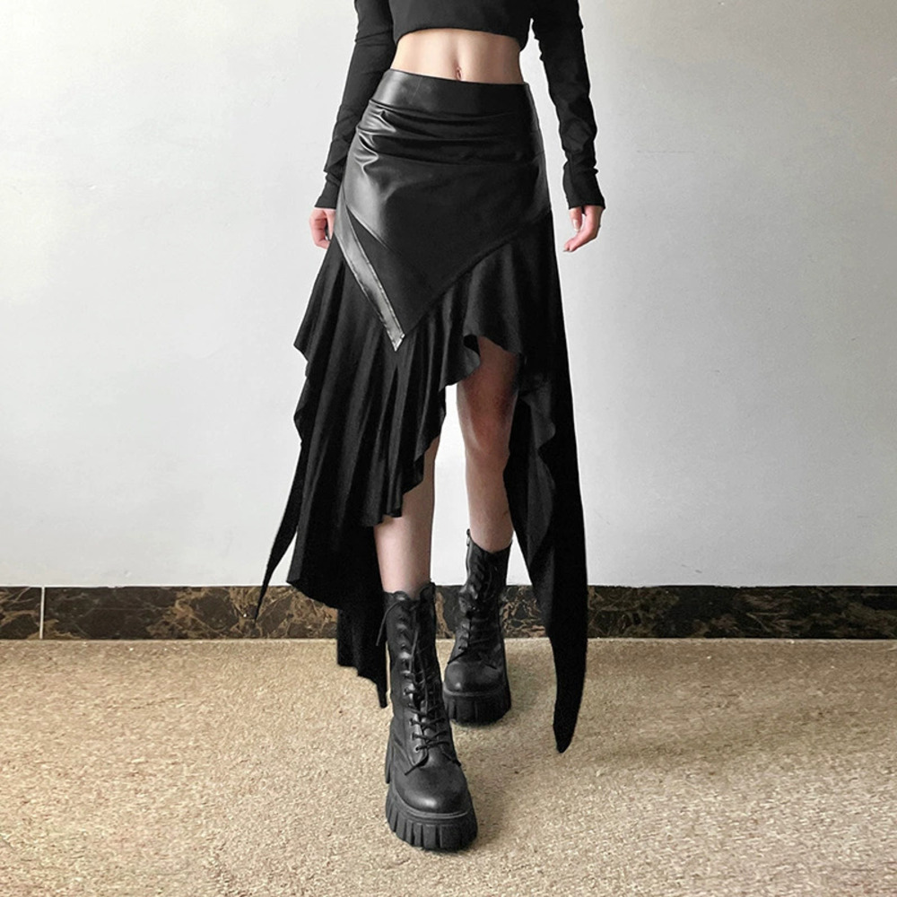 Zara Spring Asymmetrical Ruffle Panel Skirt - Picture 2 of 6
